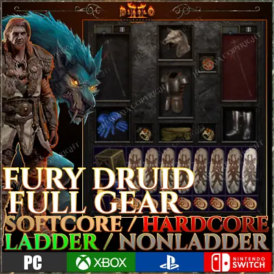 ✅ Pc Ps4 Ps5 Xbox Switch ✅ Furry Druid Full Set ✅ D2r Diablo 2 Resurrected • $49.99