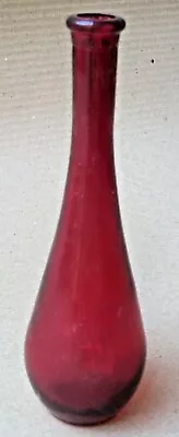 $40 • Buy Vintage  Red Color Small Lab Pot Mold Glass A Mark On Bottom Display / Decor