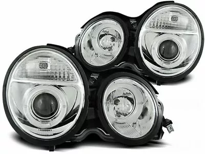 Mercedes W210 E-class 1995 1996 1997 1998 1999 Headlights Lpme29 Angel Eyes • $458.35