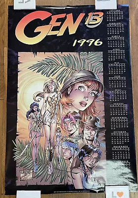 J Scott Campbell Garner Wildstorm Productions Gen 13 1996 Calendar Poster 24x36  • $75
