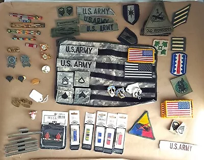 Lot Of U.S. Military Uniform Patches Ribbons And Pins • $45