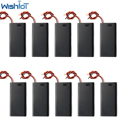 10PCS 2 Slots 2 X 1.5V AA Battery Holder Case With On/Off Switch And Wire Leads  • $11.99