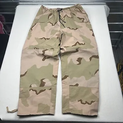 Military Desert Camo Extended Cold Weather Waterproof Pants Mens XL Goretex USA • $21.24