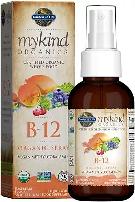 Garden Of Life Vitamin B12 Spray 58ml Mykind Organics Certified Organic Vegan • £21.99