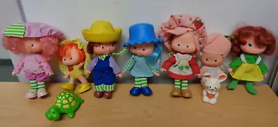 Vintage Lot Of 7 Strawberry Shortcake Character Dolls • $79.99