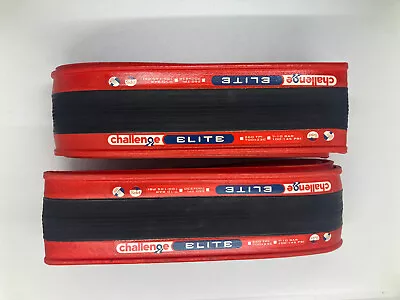 Challenge Elite Red/Black Open Tubular Tires 700x23c. NOS For Clincher Rims • $59