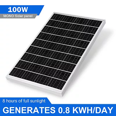 2024 NEW 100 Watt 12V High-Efficiency Mono Solar Panel PV Module For RV Marine • $69.99