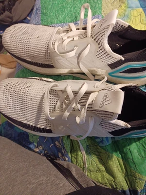 $50 • Buy Size 13 - Adidas UltraBoost 19 White Black Torquoise