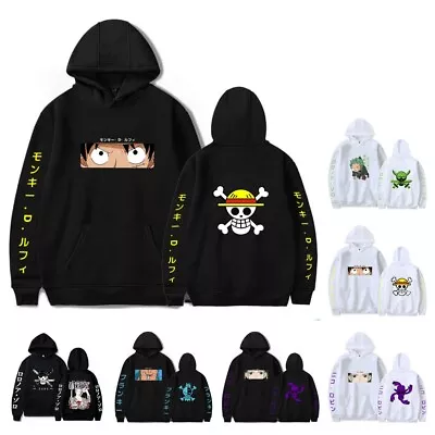 Anime One Piece Luffy Pullover Hoodie Sweater Casual For Men Women Teens • $19.90