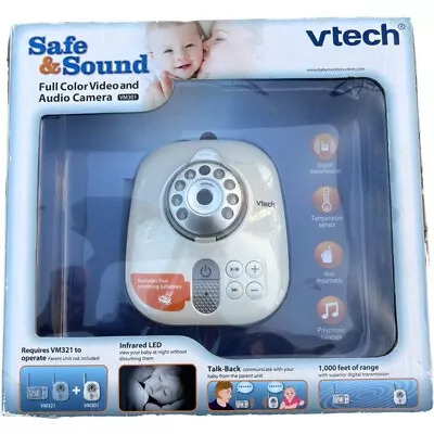 VTech VM301 Safe & Sound Additional Camera VM321 Baby Monitor 1000ft Range New • $34