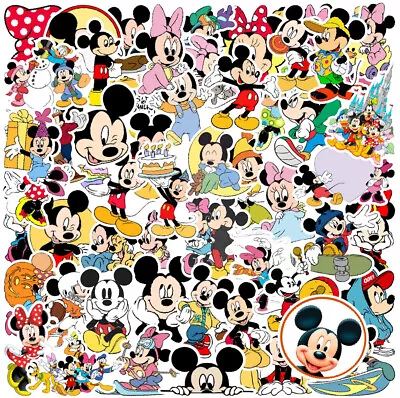 50Pcs Disney Mickey Minnie Mouse Stickers Car Skateboard Luggage Suitcase UK NEW • £4.33