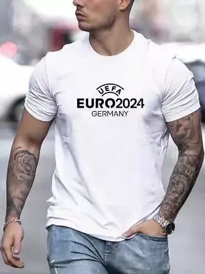 Uefa Euro Printed Mens T-shirt Short Sleeve Ultra Cotton Mans Cool Summer Tshirt • £10.39