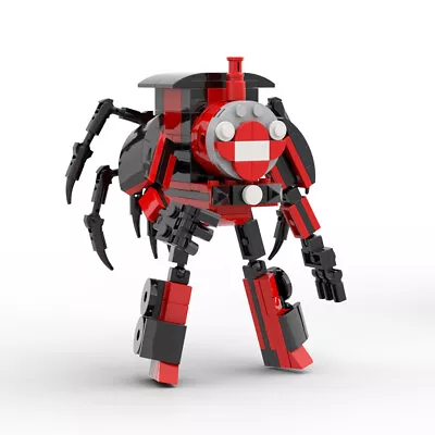 ZITIANYOUBUILD Black-red Spider Train Mech Warrior 199 Building Toys Set • $20.37