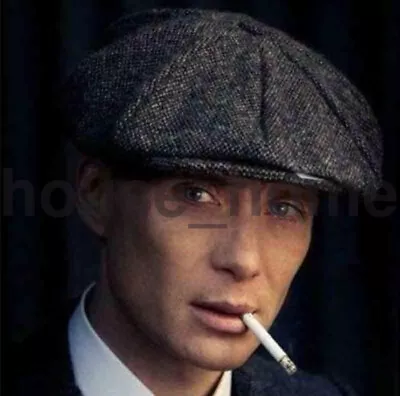 £6 • Buy Peaky Blinders Hat Newsboy Flat Cap Herringbone Tweed Wool Baker Boy Ladies