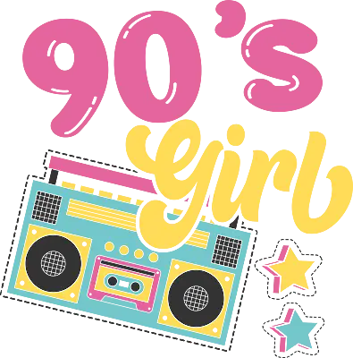 £3.96 • Buy 90s Party Girl Iron On T Shirt Transfer A5 - A4