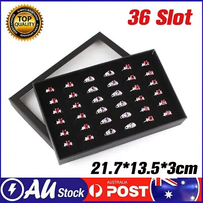  36 Slots Jewelry Ring Display Organizer Case Tray Holder Earring Storage Box AU • $10.17