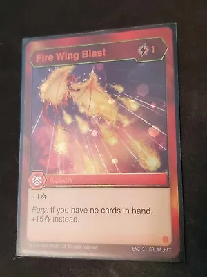 HEX Fire Wing Blast - Bakugan TCG Card - ENG_31_SR_AA_HEX • $9.99