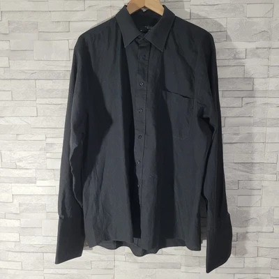 £7.50 • Buy Mens THOMAS NASH Black Formal Shirt French Cuff Neck 18 Chest 50-52