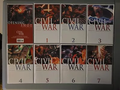 Civil War #1-7 Complete Series + Opening Shot (Marvel Comics July 2006) - KEY • $25
