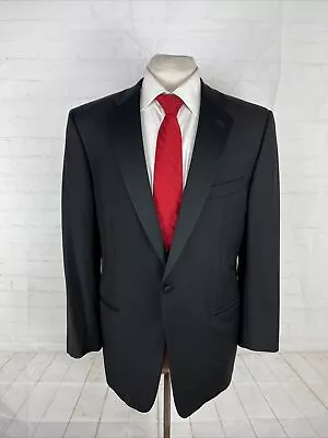 ZEGNA Men's Black Solid Wool TUXEDO Blazer 42R $3498 • $2000