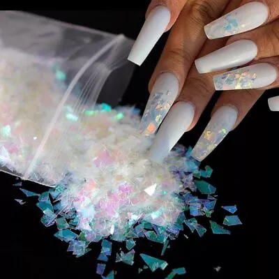 Irregular Nail Art Decorations Nail Sequins Holographic Glitter Sparkly Flake • $5.72