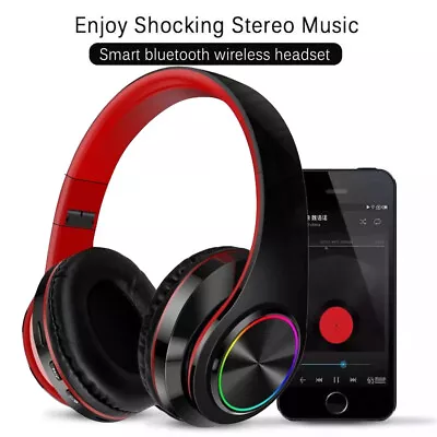 $13.99 • Buy Wireless Bluetooth Noise Canceling Over Ear Headphones Stereo Headset W Mic