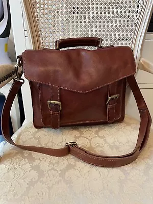 £19.99 • Buy Fat Face Tan  leather Satchel Shoulder Bag 