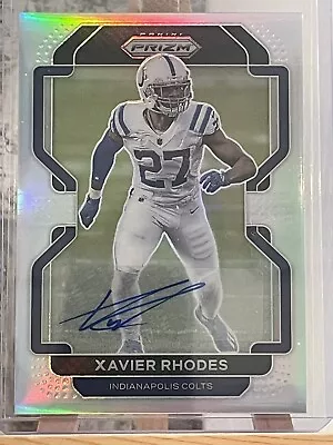 2021 Panini Prizm XAVIER RHODES Silver Holo Prizm Auto #29 SSP COLTS NFL Mint • $24