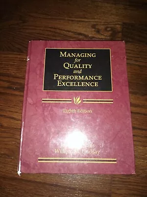 Managing For Quality And Performance Excellence  By James Evans NO CD Small Rip • $9.43