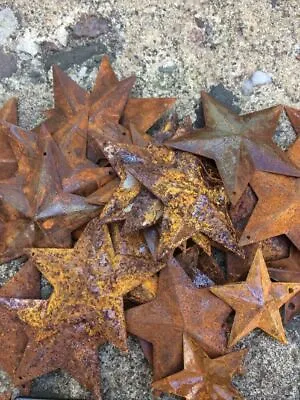 Set Of 20 Rusty Barn Stars 2.25  Country Farmhouse American Metal Craft Supply • $8.49