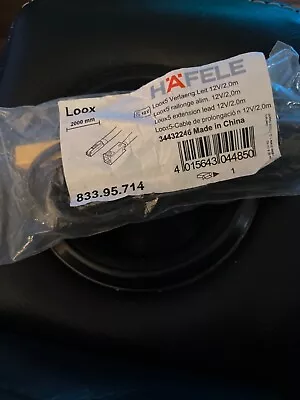 HAFELE Loox5 LED 12V Extension Cable Lead 2000MM 833.95.714 • $7.93