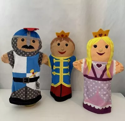 Melissa And Doug Palace Pals Hand Puppets Set Of 3 Queen Knight King • $12