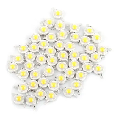 $11.97 • Buy 50PCS 1W LED Chips High Power White Light-Emitting Diode 110-120 Lm Lamp Beads