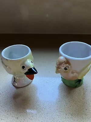 2 Vintage  Easter Egg Cups Chickens For The Eggs. Easter Decorations • $30