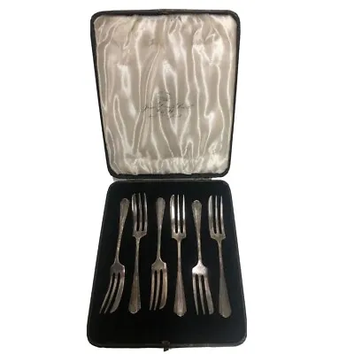 James Dixon & Sons Sheffield Ltd 6 X Epns Silver Dessert Forks In Original Box • $39