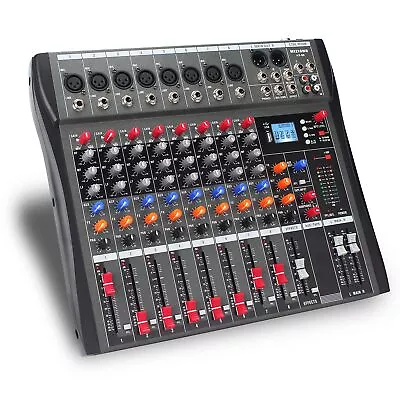 AX-80 Audio Interface Digital Mixer USB Bluetooth MP3 Input Mixing Console 8 Cha • $145.24