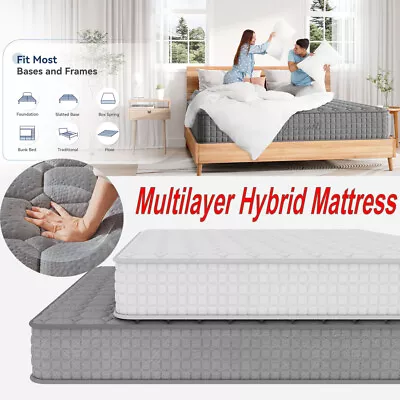 Mattress 8 Inch Twin XL Hybrid Mattress In A Box Innerspring And Breathable Foam • $129.99