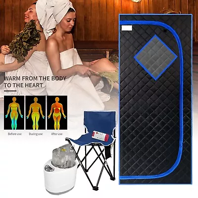 1500W 3L Personal Full Size Steam Sauna Portable Heated Home Spa Detox TherapySx • $169.98