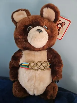 Vintage Dakin Misha OLYMPIC Mascot Plush Stuffed Bear 1980 8” W/ Tag • $9.99