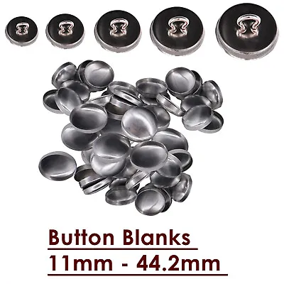 £6.99 • Buy 50/100 Sets Button Blanks Covered Buttons In Various Sizes Aluminium Backs