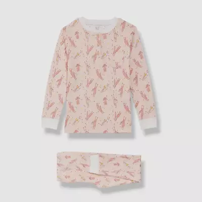 $69 Marie Chantal Kid's Girls Pink Little Bunny Pajama Set Size 3Y • $22.38