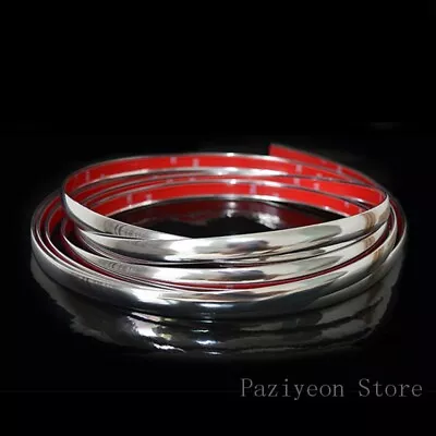 10mm*9.8ft Car Door Window Bumper Protector Chrome Trim Molding Decoration Strip • $8.98