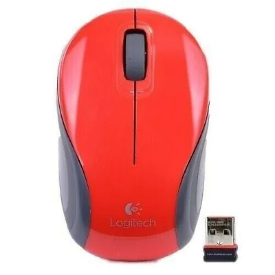 Logitech - M187 Mini Wireless Optical Ultra Portable Mouse - RED - 910-002727 • $9.49