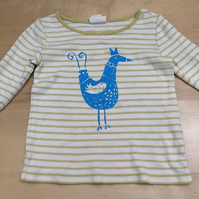 Mini Boden Toddler T-Shirt Yellow Stripes Size 2/3 • $2