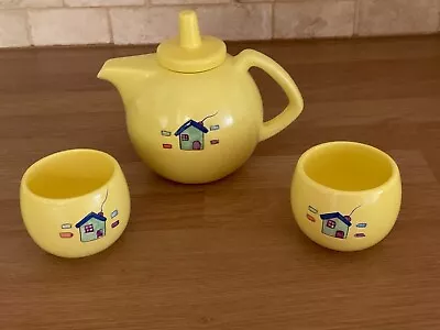 Child's Vibrant Yellow Ceramic Teapot And 2 Cups • £12