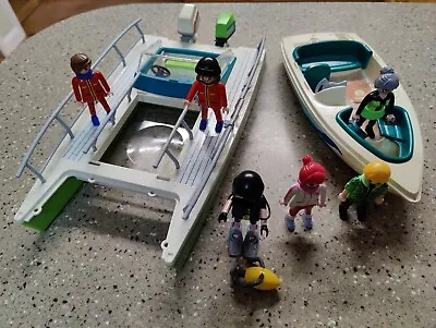 £12 • Buy Playmobil - Catamaran And A Speed Boat With 6 People – Good Clean Condition