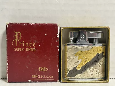 Vintage 1953 Prince Tiger / Dragon Ornate Lighter Made In Japan Untested • $49.99