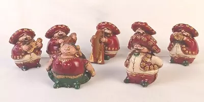 Vintage Mexican Folk Art  Chalkware 7 Piece Mariachi Band Figurines (xli) • $47.90