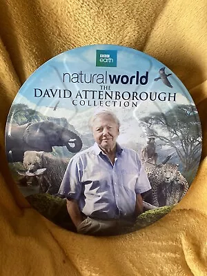 DVD’S:BBC Earth Natural World The David Attenborough Collection In Circular Tin • £25.50