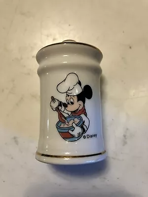 Vtg Walt Disney Baker Chef Mickey Mouse White Single Salt & Pepper Shaker Japan • $9.99